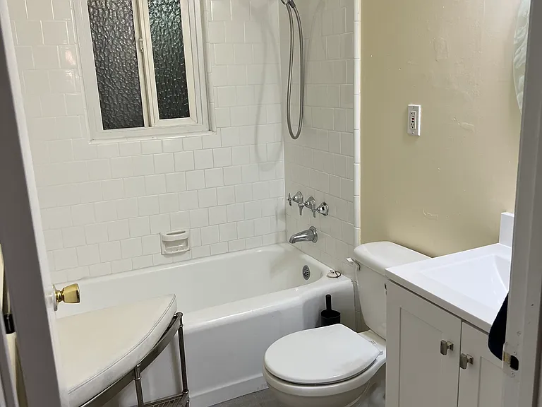 Updated vanity and tile flooring