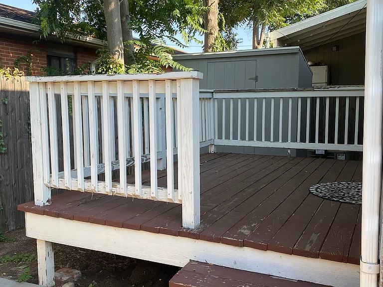 back porch (next to park)