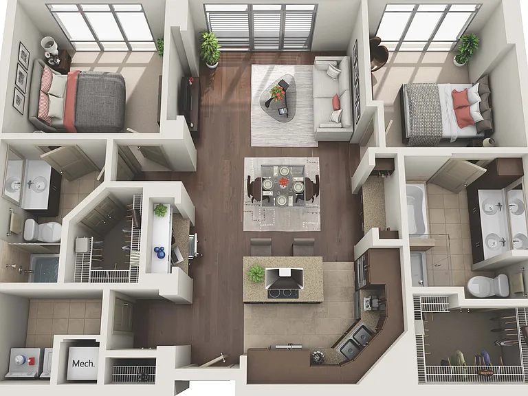 2 Bedroom 2 Bath 2 Bedroom 2 Bath