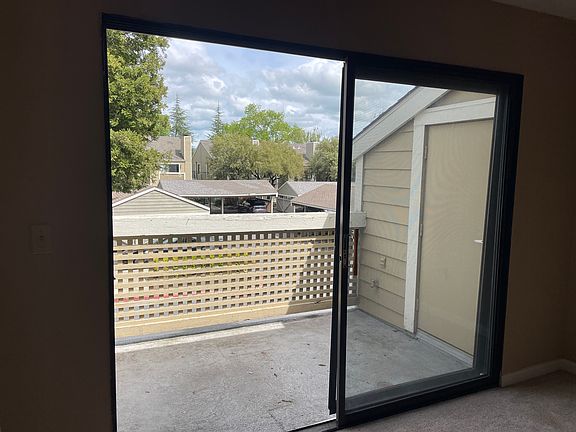 balcony with storage closet