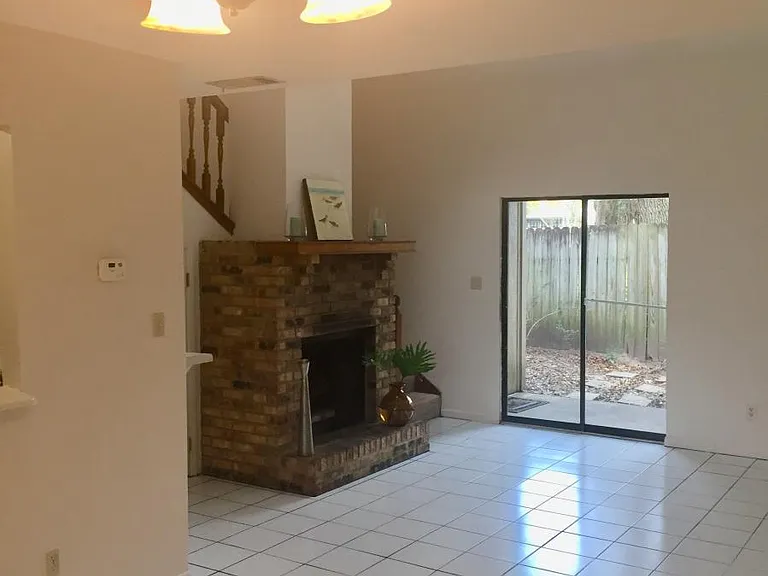 Wood burning fireplace