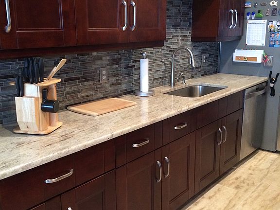 Kitchen and Travertine floor