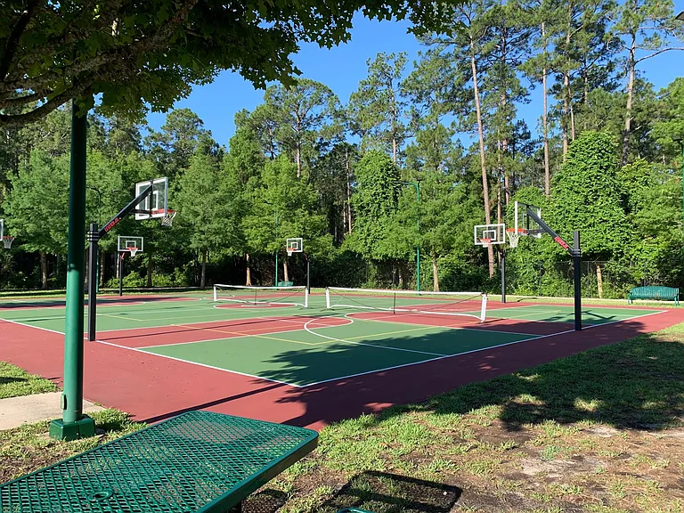 Pickle-ball and basketball courts