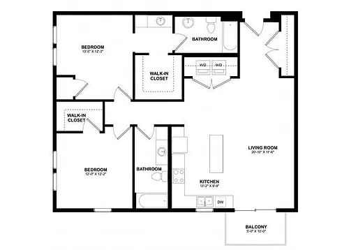 Floor plan 2x2 CDE