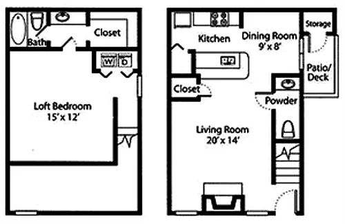 Floor plan A1B - Victorian Townhome