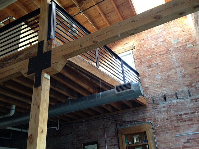 Upstairs office from living room