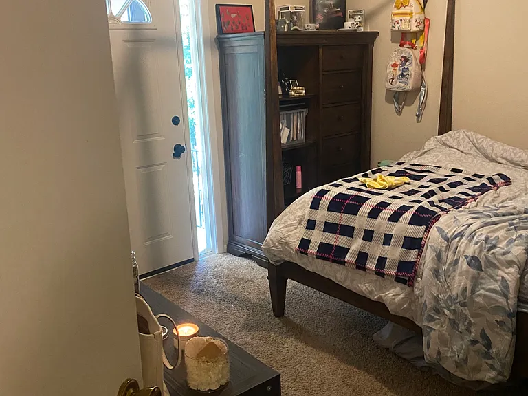Bedroom opens to the private deck