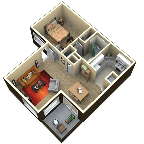 Floor plan One Bedroom