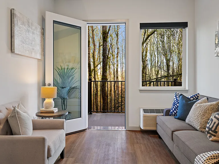 Staged Unit 107. (2BR 2BA) Similar floor plans: 207, 307 ,407, 109, 209, 309 , 409, 118, 218, 318, 418 *Unit features may vary. Inquire with our leasing office to schedule a tour.