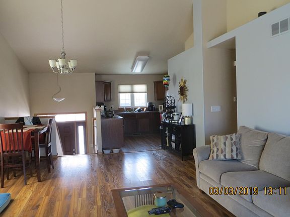 Upstairs living dining room.