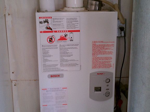 in line on demand hot water