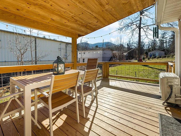 Large, covered deck built in summer 2020. Huge (unfenced) yard!