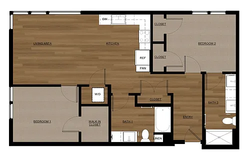 Floor plan 2X2 - B