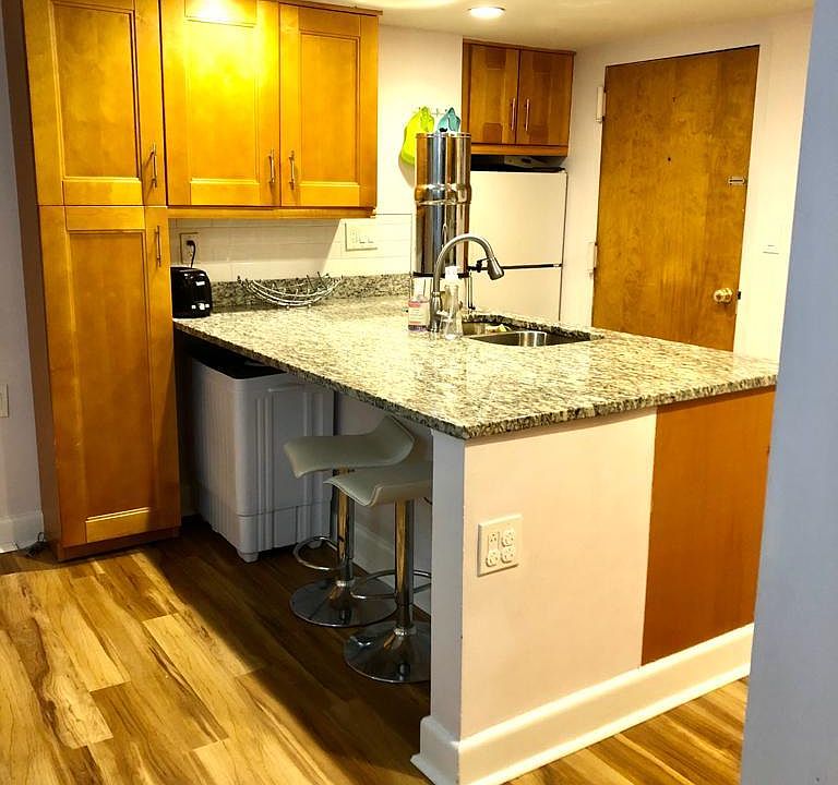 Updated kitchen bar counter with pantry