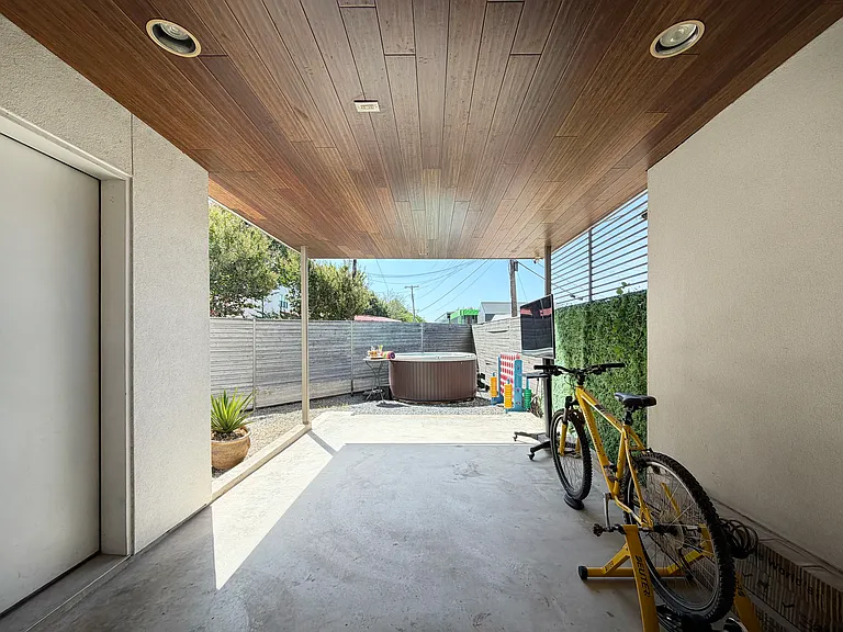 Bamboo wood ceiling in your covered carport.