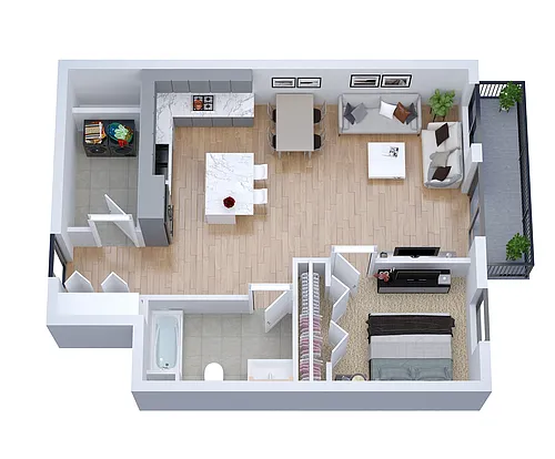 Floor plan 1X1