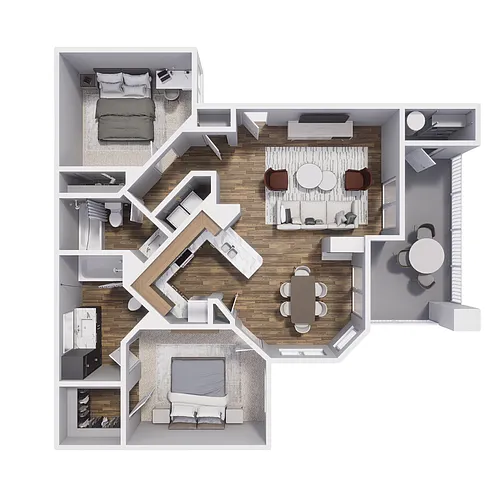 Floor plan 2x2 1000sf SC