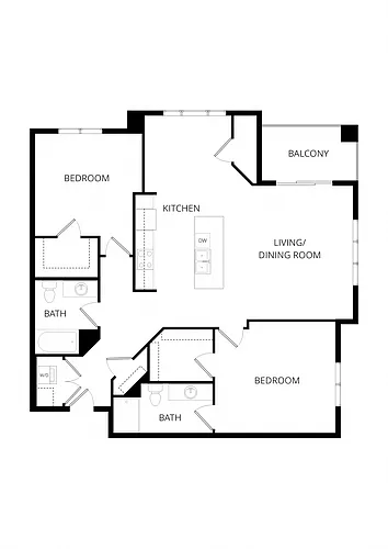 Floor plan 2X2 A