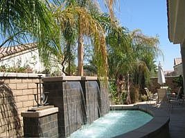 Water Feature in Back Patio is visable from living room