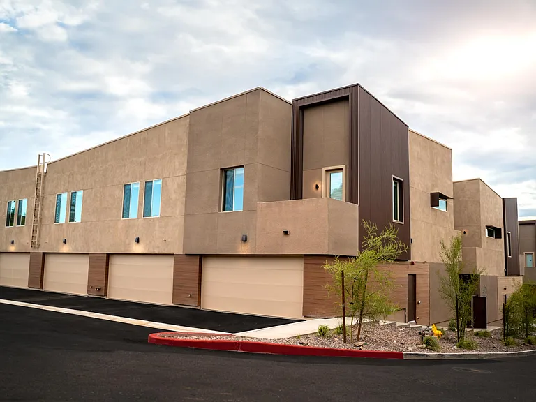 Two car direct access garage. New construction.