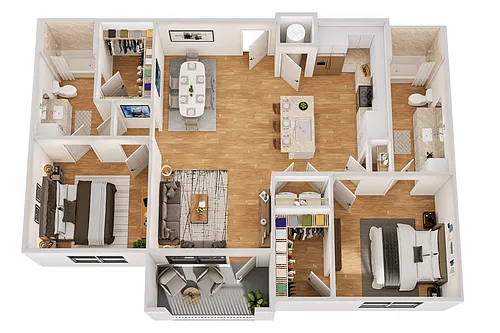 Floor plan 2 BR-C