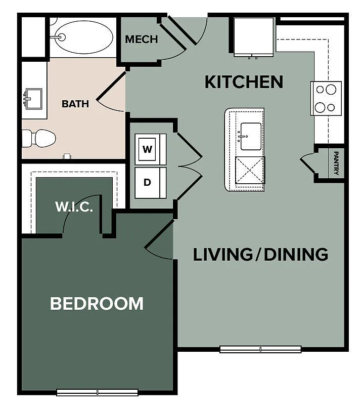 Floor plan A1-A (ADA)