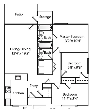 Floor plan RW3B2B