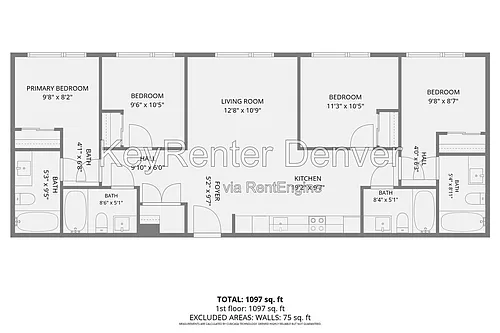 Floor plan 4 Bedroom 4 Bath
