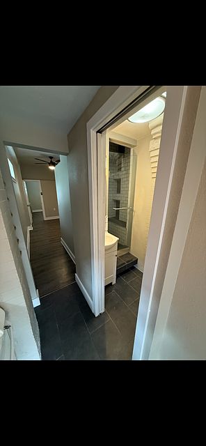 Hallway from bedroom to kitchen