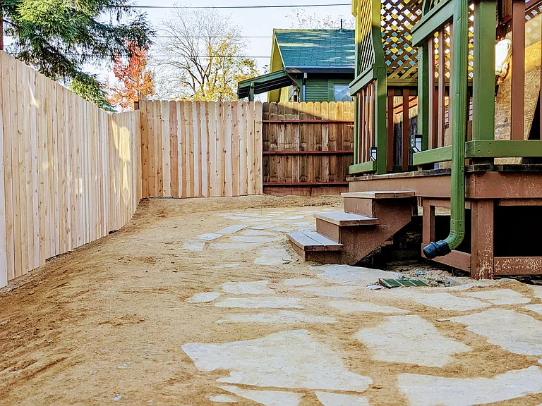 Enclosed backyard