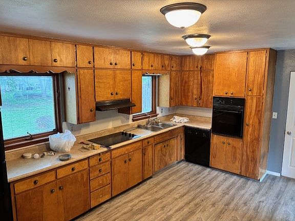 Large kitchen with tons of storage! Dishwasher, all appliances and BRAND NEW LVT wood plank flooring!