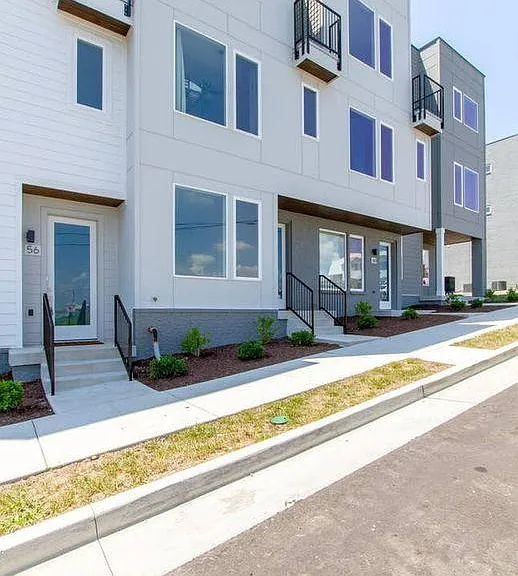 street parking out front, parking lot on the interior, one car garage