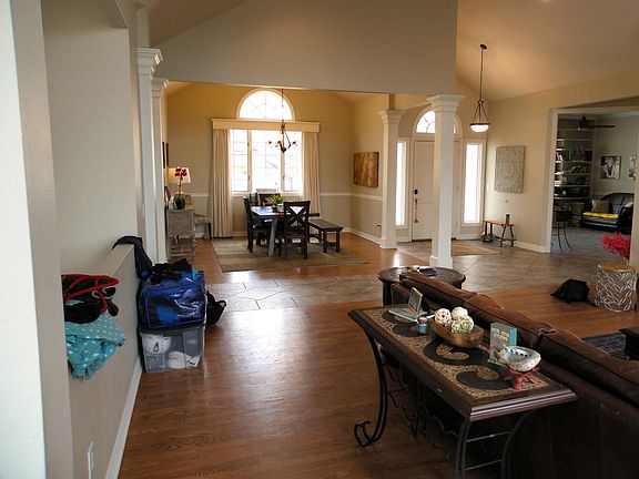 Great room looking into formal dining area