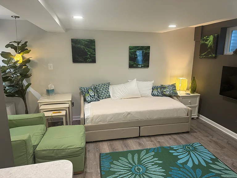 New daybed with storage, new twin XL mattress and bed sheets.