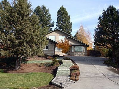 Home is on a large lot and is set back from the street for added privacy.