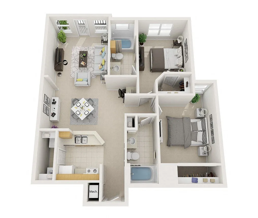 Floor plan B1 Cezanne - Attached Garage