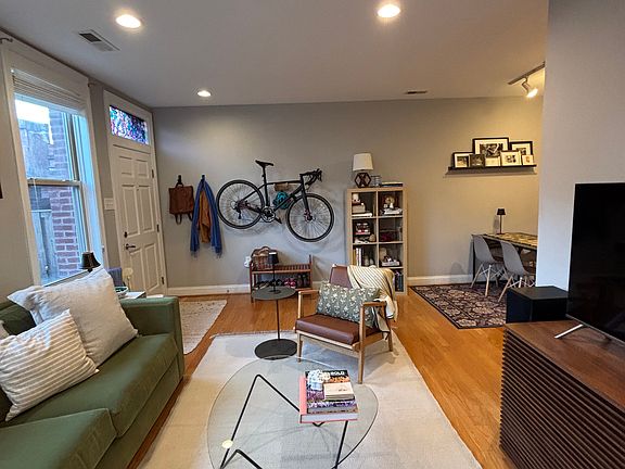 Living room looking back at entrance