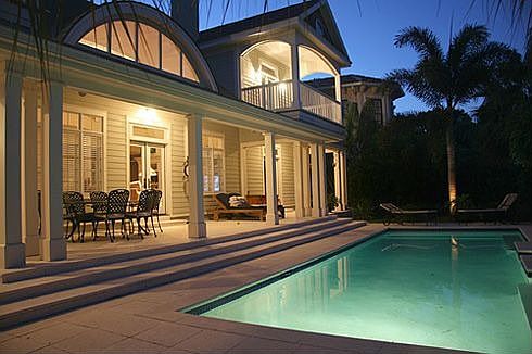Pool at sunset
