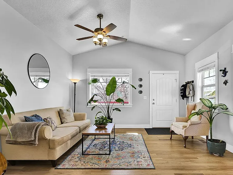 Living Room, entrance to home. Lots of natural light.