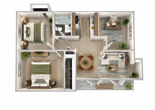 Floor plan 2 Bedroom Den