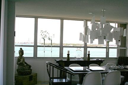 Dining area also faces Bay