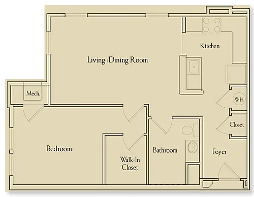 Floor plan One-Bedroom