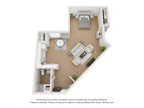 Floor plan Studio Apartment