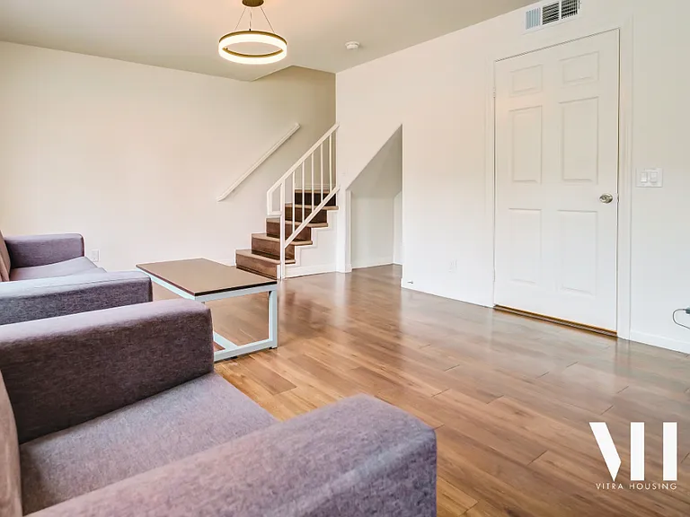 Apt A-E | 3 Bed 2.5 Bath | Half bath on first floor. Hardwood throughout, deck/balcony on 1st floor, private balcony in largest bedroom on second floor. All Stainless appliances, tons of windows, large bedrooms, tons of storage, internet included!