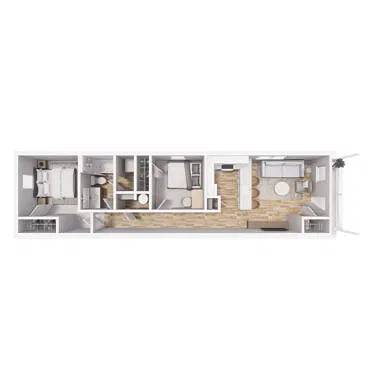 Floor plan 2x1 - 774 sqft - B1