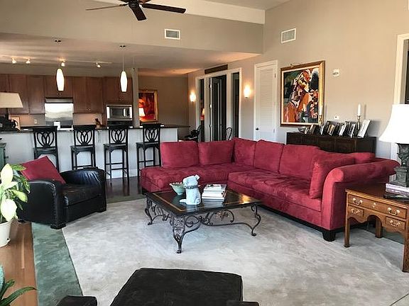 Long breakfast bar just off the den