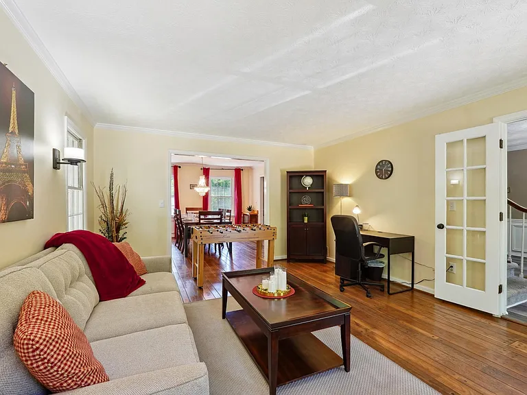 Family Room with Office Workspace, Foosball Table & Giant Jenga -Main Level