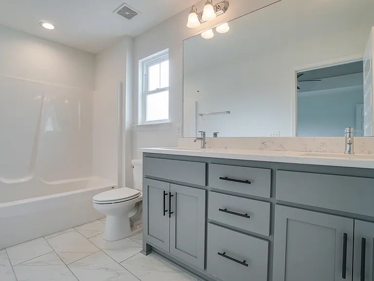 master bathroom with double vanity