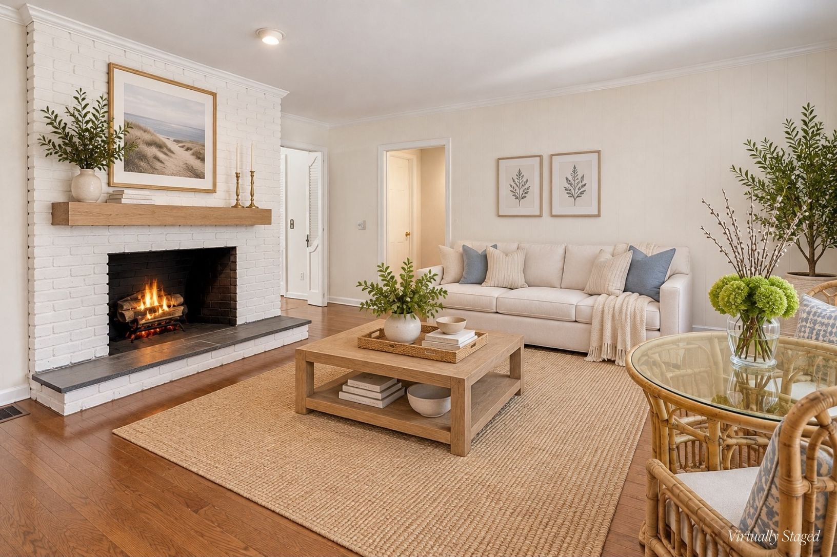 Ai rendering of staged family room