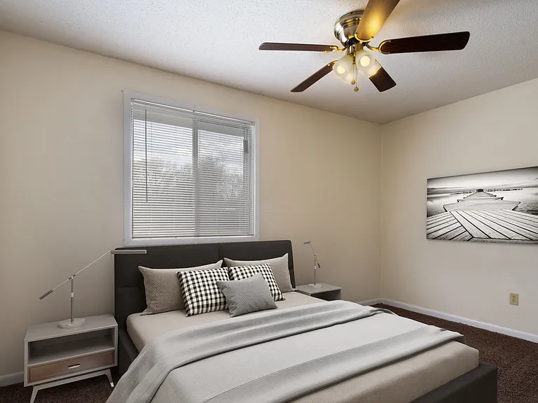 Staged bedroom